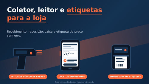 Coletor, leitor e impressora de etiquetas para a loja: o que escolher