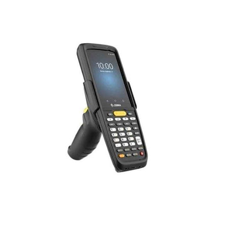 Coletor de dados Zebra MC2700 na cor preta, com tela de 4 polegadas, teclado numérico físico de 34 teclas e janela do leitor 1D/2D no topo