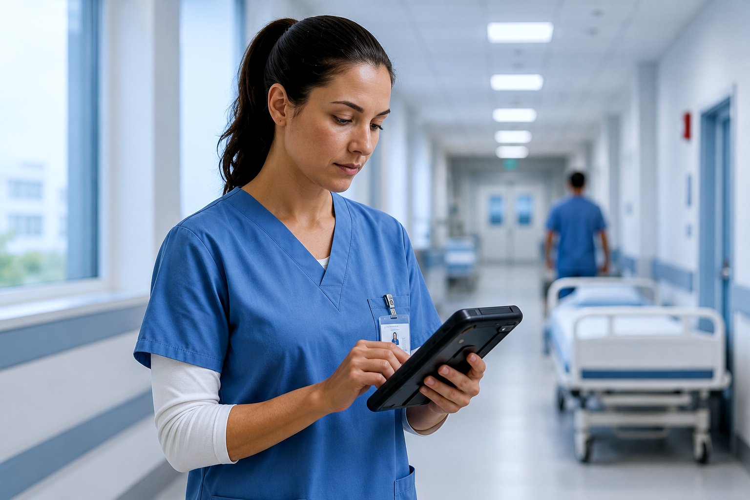 Pulseira de identificação de paciente impressa para uso hospitalar