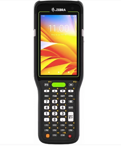Coletor de dados Zebra MC3450 com teclado físico numérico, tela de 4 polegadas e leitor de código de barras 2D