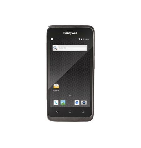 Coletor de dados Honeywell EDA51 em formato smartphone, com tela touch de 5 polegadas e leitor de código de barras na parte superior