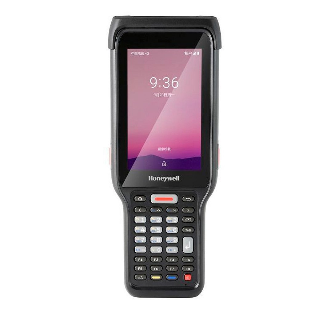 Coletor de dados Honeywell EDA61K com teclado físico alfanumérico, tela touch de 4 polegadas e leitor de código de barras